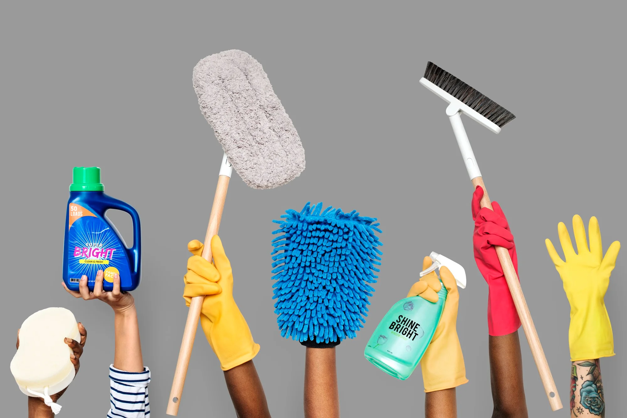 Professional team cleaning a commercial space